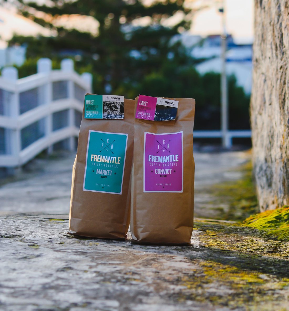 Sunset portrait with product in hand